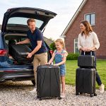 4 Piece Hardside Luggage Set with Free Luggage Scale – 20/24/28 Inch Suitcase + Vanity Case – Lightweight Hard Shell Travel Suitcases – 360° Spinner Wheels – TSA Lock – Carry On & Checked Baggage – ABS – For Women Men Family Holiday Business Trip Vacation – Image 5