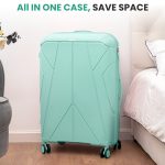 4 Piece Hardside Luggage Set with Free Luggage Scale – 20/24/28 Inch Suitcase + Vanity Case – Lightweight Hard Shell Travel Suitcases – 360° Spinner Wheels – TSA Lock – Carry On & Checked Baggage – ABS – For Women Men Family Holiday Business Trip Vacation – Image 20