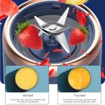 Upgraded 6-Blade 2-In-1 Portable Electric Juicer And Blender, USB Rechargeable Juicer with 2pcs Cups, Sports Lid Shaker Juice Cup, Wireless Multifunctional Portable Juicer, Making Smooth Juices, Fruit Mixer, Beverage Maker – Image 8