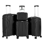4 Piece Hardside Luggage Set with Free Luggage Scale – 20/24/28 Inch Suitcase + Vanity Case – Lightweight Hard Shell Travel Suitcases – 360° Spinner Wheels – TSA Lock – Carry On & Checked Baggage – ABS – For Women Men Family Holiday Business Trip Vacation – Image 2