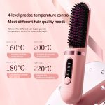 Wireless Mini Straightening Brush, Fast Heating, Portable Travel Hair Care Tool