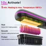 Lisseur à cheveux sans fil – Chauffe rapide, rechargeable par Type-C, anti-brûlure, léger – Image 11